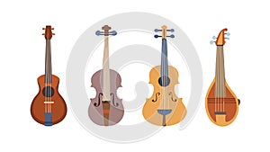 Harmonious Collection of Acoustic Musical Instruments, vector design Generative AI