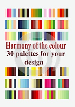 Harmonious color palettes for design