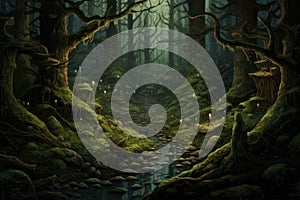 Harmonious Forest druid. Generate Ai