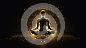 Harmonious Gold Meditation and Icon Fusion (AI Generated)