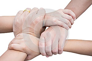 Harmonious hand of team work