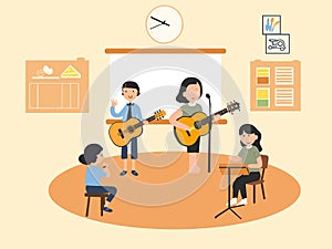 Harmonious Melodies - Music Class Illustration