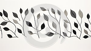 Harmonious Twisted Branches Delicate Paper Cutouts In Post-minimalist Style