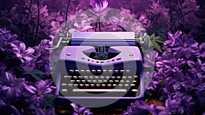 harmonious typewriter purple photo