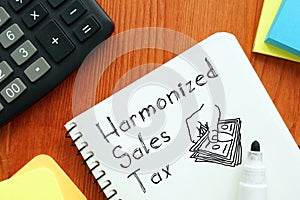 Harmonized sales tax HST is shown on the photo using the text