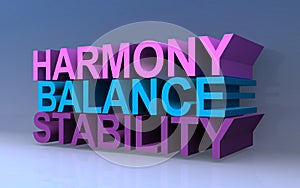 Harmony balance stability