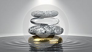 Harmony and Balance in a Zen Stone Stack