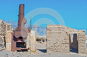 Harmony Borax Works in Death Valley. USA