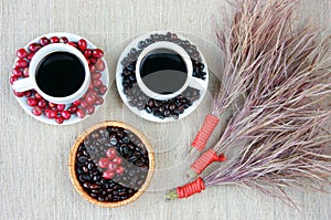 Harmony creative, coffee bean, cup of cafe, ripe berries