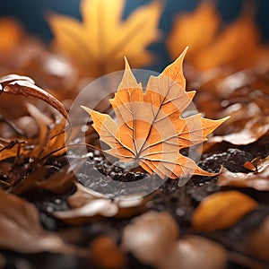 Harmony of the Elements: Leaves Surrender to Earth and Air.
