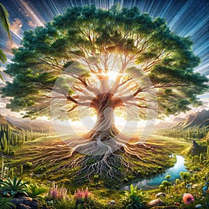 Harmony of Existence: The Majestic Tree of Life