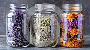 Harmony in Herbs: A Symphony of Lavender & Calendula. Concept Herbal Remedies, Aromatherapy,