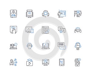 Harmony line icons collection. Symphony, Balance, Accord, Unity, Peace, Serenity, Congruence vector and linear