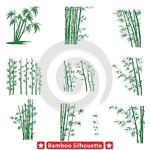 Harmony in Nature Bamboo Silhouette Vectors Offering Zenlike Inspirations for Creativity photo