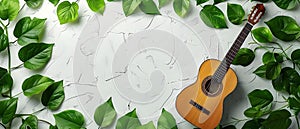 Harmony with Nature: An Ode to Ecominimalism with Guitar. Concept Ecominimal Nature, Guitar