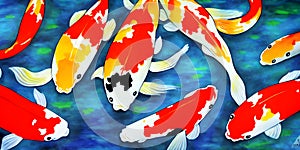 Harmony's Palette: Captivating Digital Fish Art Collection