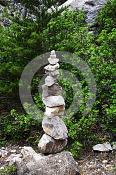 Harmony of stones. He calms a man. photo