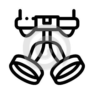 Harness Alpinism Hooking Device Tool Vector Icon photo