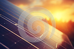 Harnessing Natures Energy. Close-Up View of Solar Panels