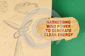 Harnessing wind power to generate clean energy