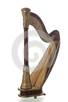 Harp isolated over white background