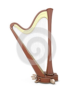 Harp isolated on a white