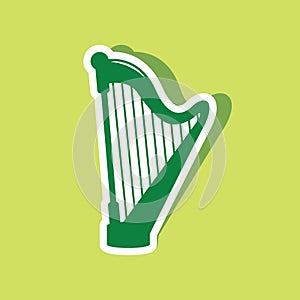 Harp. Vector illustration decorative background design