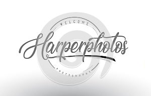 Harper Personal Photography Logo Design with Photographer Name.