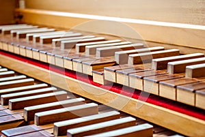 Harpsichord keyboard