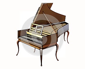 Harpsichord musical instrument