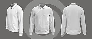 Harrington jacket mockup front, side and back views