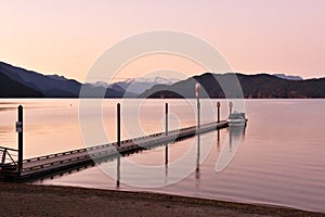 Harrison Lake Beach Sunset