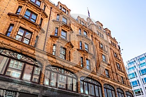 Harrods luxury department store in London, England, UK