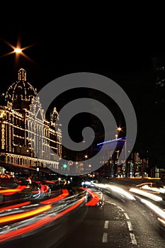 Harrods by night in London