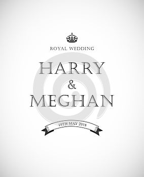 Harry and Meghan royal wedding card.