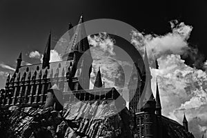 Harry Potter Castle in the Wizarding World of Harry Potter in Universal Orlando, Florida, USA