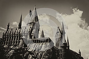 Harry Potter Castle in the Wizarding World of Harry Potter in Universal Orlando, Florida, USA