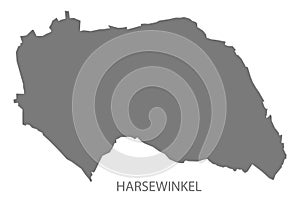 Harsewinkel city map grey illustration silhouette