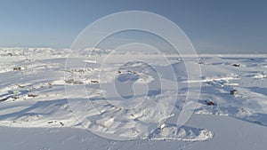 Harsh antarctica nature landscape aerial view
