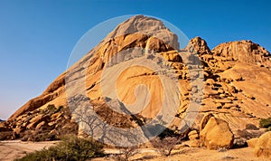 The harsh, dramatic landscape of Spitzkoppe, Namibia.