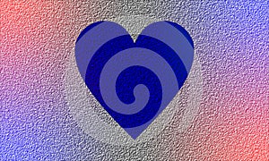 Hart blue on red and blue abstract background .