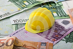 Hart Hat On Euro Banknotes