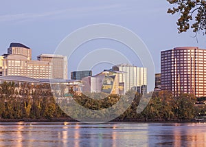 Hartford CT riverfront skyline
