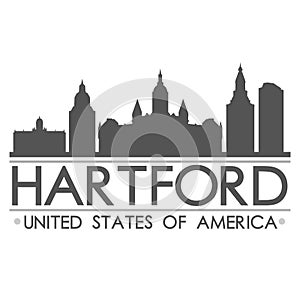 Hartford Skyline Symbol Design City Vector Art