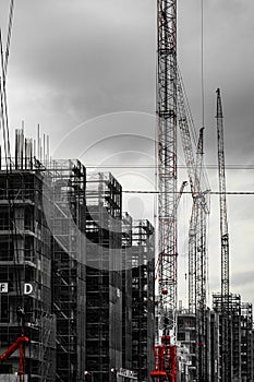 Harumi pier of construction landscape (Olympic Village)