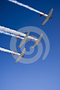 Harvard Aerobatic Team, Smoke On, Flyover photo