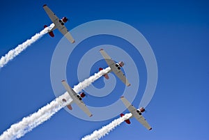 Harvard Aerobatic Team, Smoke On, Flyover photo