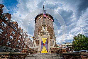 The Harvard Lampoon Building, at Harvard University, in Cambridge, Massachusetts.