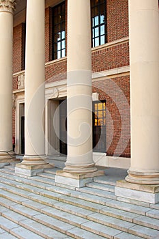 Harvard Library Entrance Columns