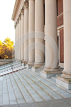 Harvard Library Entrance Columns Doors